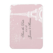 Rosa Eiffelturm Save the Date Hochzeitsmagnete Magnet (Vertikal)