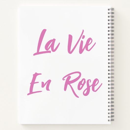 Rosa Eiffelturm SpiralNotebook Notizblock (Rückseite)