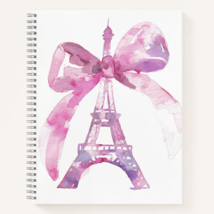 Rosa Eiffelturm SpiralNotebook Notizblock