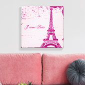 Rosa Eiffelturm Wrapped Canvas Art Leinwanddruck (Insitu (Wohnzimmer))