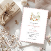 Rosa Ein Albernes Gänse Geburtstag Einladung