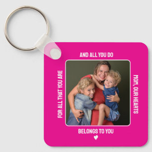Rosa Ein Foto Muttertagsgeschenk Schlüsselanhänger