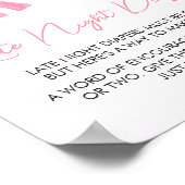 Rosa ein wenig Sonnenschein spät nachts Windeln Poster (Ecke)