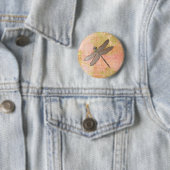 Rosa Eindrücke Dragonfly Button (Beispiel)