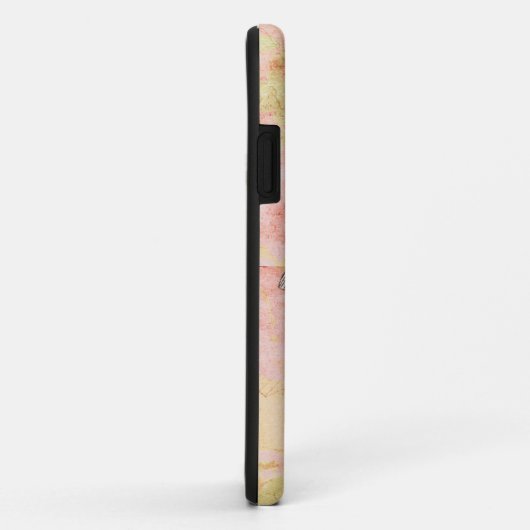 Rosa Eindrücke Dragonfly Case-Mate iPhone Hülle (Hinten/Rechts)