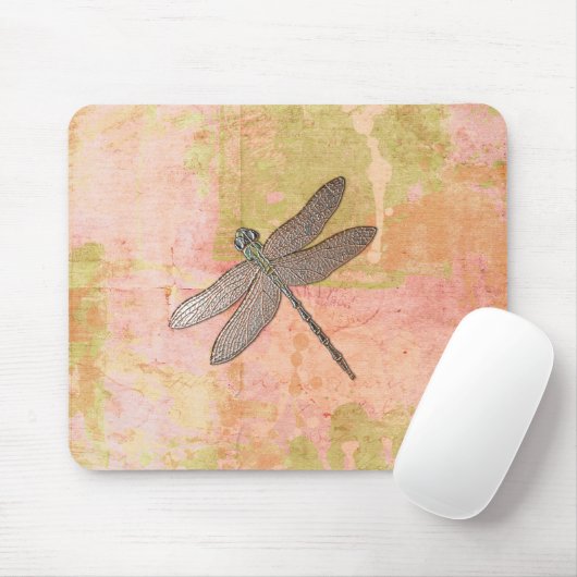 Rosa Eindrücke Dragonfly Mousepad (Mit Mouse)