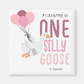 Rosa Eine Alberne Gans 1. Geburtstag Magnet (Vorne)