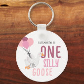 Rosa Eine Alberne Gans 1. Geburtstag Schlüsselanhänger (Vorderseite)