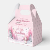 Rosa eine kleine Schneeflocke | Snow Girl Baby Dus Geschenkschachtel (Rückseite)