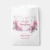 Rosa eine kleine Schneeflocke | Snow Girl Baby Dus Geschenktütchen (Vorderseite)