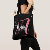 Rosa Eine Monogramm schwarz Tasche (Von Nahem)