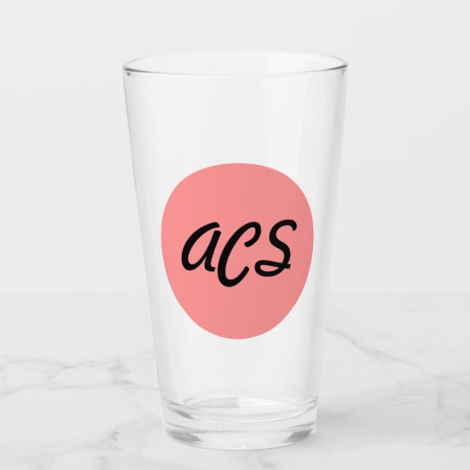 Rosa eines Konch Seashell Trinkglas Glas (Vorderseite)