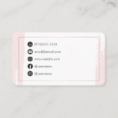 Rosa einfach modern visitenkarte (Vorderseite)