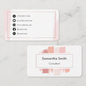 Rosa einfach modern visitenkarte (Vorne/Hinten)