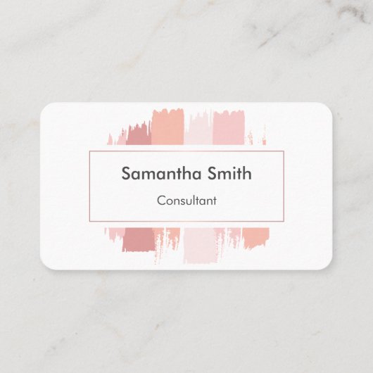 Rosa einfach modern visitenkarte (Rückseite)