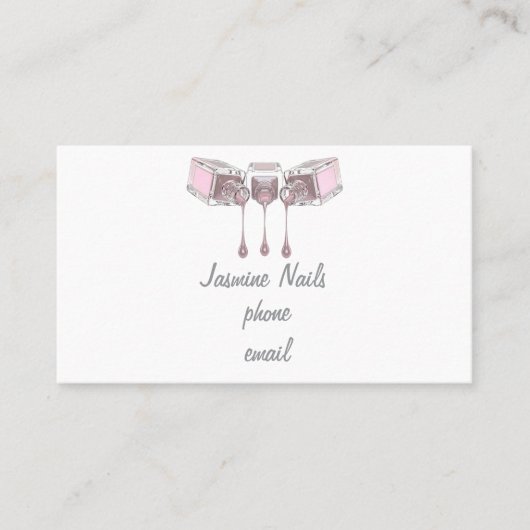 Rosa einfach visitenkarte (Vorderseite)