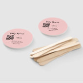 Rosa einfache Babydusche q r Code hinzufügen Name Fächer (Non-assembled)