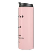 Rosa einfache Babydusche q r Code hinzufügen Name  Thermosbecher (Nach rechts gedreht)