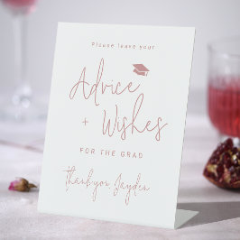 Rosa einfache moderne Schrift Graduiertenberatung Sockelschild