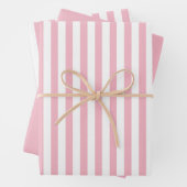 rosa, einfache Streifen Muster Geometrie Geschenkpapier Set (Beispiel)