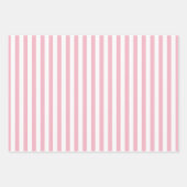 rosa, einfache Streifen Muster Geometrie Geschenkpapier Set (Vorderseite)