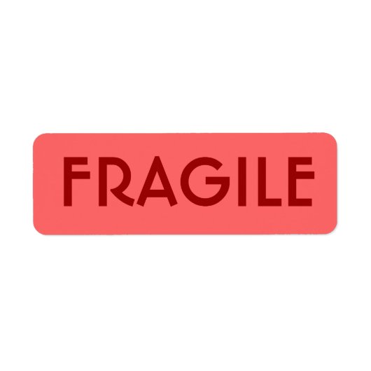 Rosa, einfache, zerbrechliche Etiketten (Vorne)