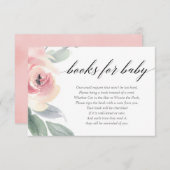 Rosa, einfaches Mädchenduschbuch Anfrage Begleitkarte (Vorne/Hinten)