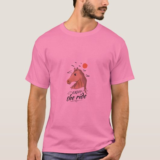 Rosa einfaches t Shirt für einen angenehmen Ausflu (Vorderseite)