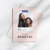 Rosa, einfaches und modernes Foto Feiertagskarte