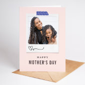 Rosa, einfaches und modernes Foto Feiertagskarte