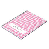 Rosa Einfaches Zickzack Personalisiertes Notebook Notizblock (Linke Seite)
