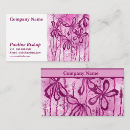 Rosa eingefärbte Blume Visitenkarte