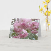 Rosa-Eingesäumte Blüten Karte (Gelbe Blume)