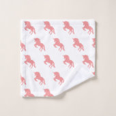 Rosa Einhorn Badetuch Set (Waschlappen)