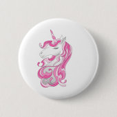 Rosa Einhorn Button (Vorderseite)