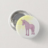 Rosa Einhorn Button (Vorne & Hinten)