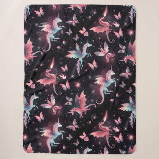 Rosa Einhorn-Drache-Mix Sherpadecke