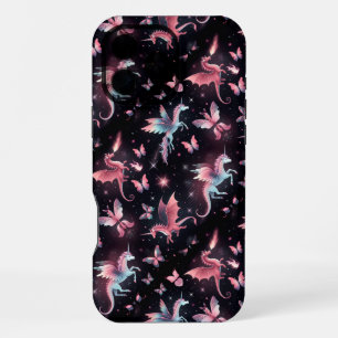 Rosa Einhorn-Drachen-Mix iPhone 16 Pro Max Hülle