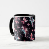 Rosa Einhorn-Drachen-Mix Tasse (Vorderseite Links)