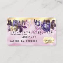 Rosa Einhorn Driving Credit Card Gold Floral