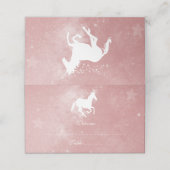 Rosa Einhorn Empfang Platzkarte (Außenseite Aufgefaltet)
