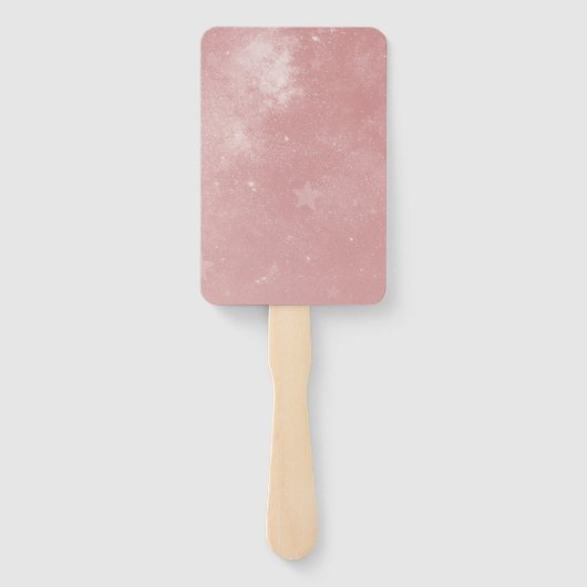 Rosa Einhorn-Gastgeschenk Hochzeit-Handlüfter Fächer (Rückseite)