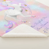 Rosa Einhorn Glitzern Ermutigung Kinderzimmer Sherpadecke (3/4)