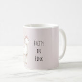 Rosa Einhorn Kaffeetasse (VorderseiteRechts)