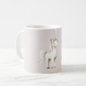 Rosa Einhorn Kaffeetasse (Vorderseite Links)