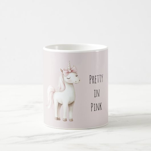 Rosa Einhorn Kaffeetasse (Mittel)