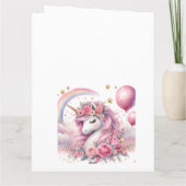 Rosa Einhorn Karte (Rückseite)