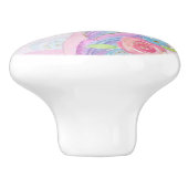 Rosa Einhorn Keramikknauf (Seitenansicht)