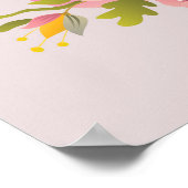 Rosa Einhorn Kinderzimmer Kunst, Kultur Poster (Ecke)