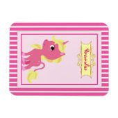 "Rosa Einhorn" Magnet (Horizontal)